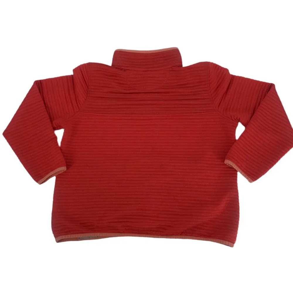 L.L. Bean Airlight Knit Pullover Snap Neck Coral Pink XL Petite - Picture 4 of 7